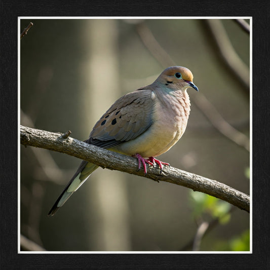 A Mourning Dove sitting on a branch.